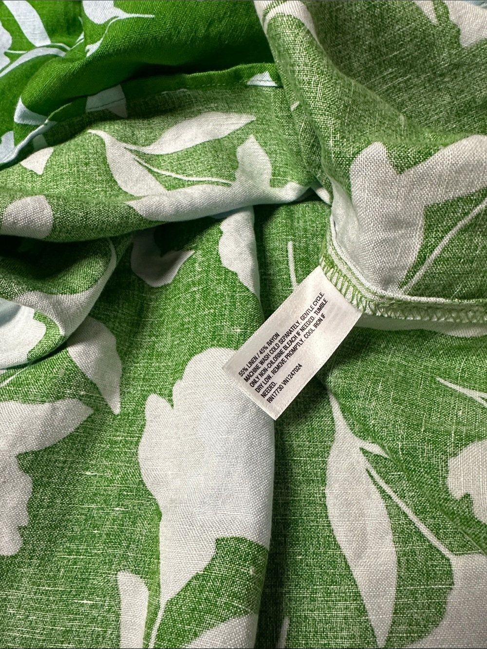 Kate spade X target nwt linen maxi blue green double tie front long sleeve dress - Picture 3 of 9